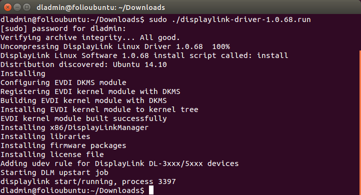 Displaylink driver linux